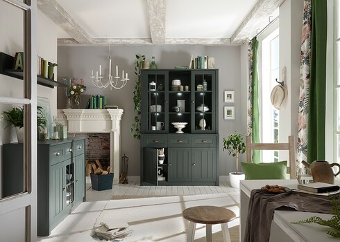 Puhvetkapp ASCOT tumeroheline, 130x43x196 cm