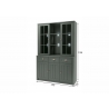 Puhvetkapp ASCOT tumeroheline, 130x43x196 cm