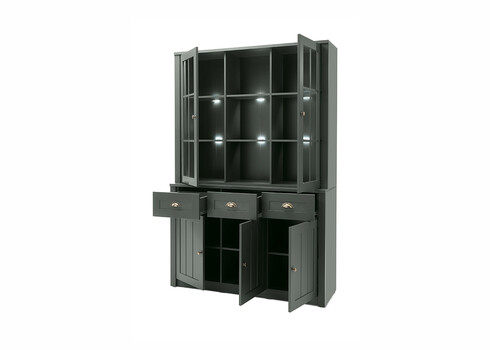 Puhvetkapp ASCOT tumeroheline, 130x43x196 cm