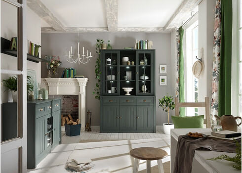 Puhvetkapp ASCOT tumeroheline, 130x43x196 cm