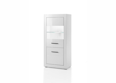 Vitriinkapp BIANCO valge läige, 66x35xH142 cm