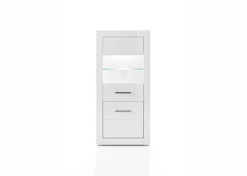 Vitriinkapp BIANCO valge läige, 66x35xH142 cm