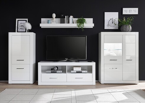 Vitriinkapp BIANCO valge läige, 100x35xH142 cm