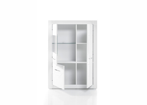 Vitriinkapp BIANCO valge läige, 100x35xH142 cm