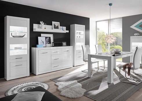 Vitriinkapp BIANCO valge läige, 66x35xH198 cm