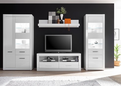 Vitriinkapp BIANCO valge läige, 100x35xH198 cm