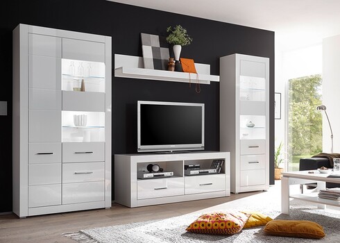 Vitriinkapp BIANCO valge läige, 100x35xH198 cm