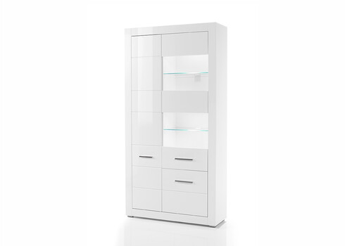 Vitriinkapp BIANCO valge läige, 100x35xH198 cm