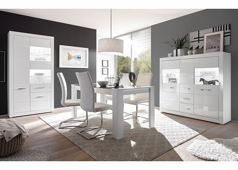 Vitriinkapp BIANCO valge läige, 100x35xH198 cm