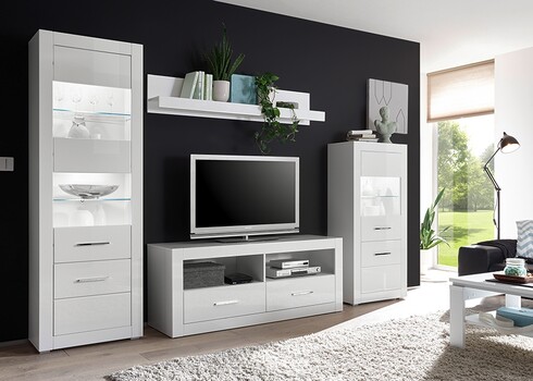 Tv-alus BIANCO valge läige, 150x45xH61 cm