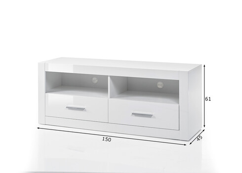 Tv-alus BIANCO valge läige, 150x45xH61 cm