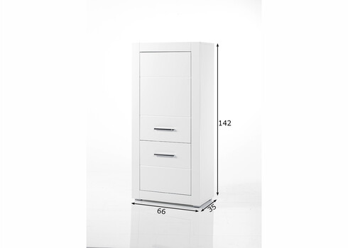 Kapp BIANCO valge läige, 66x35xH142 cm