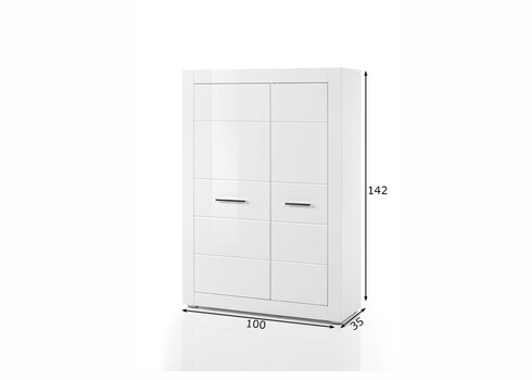 Kapp BIANCO valge läige, 100x35xH142 cm