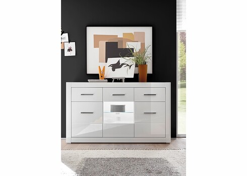 Kummut BIANCO valge läige, 164x42xH97 cm