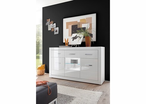 Kummut BIANCO valge läige, 164x42xH97 cm