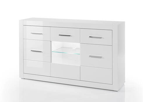 Kummut BIANCO valge läige, 164x42xH97 cm