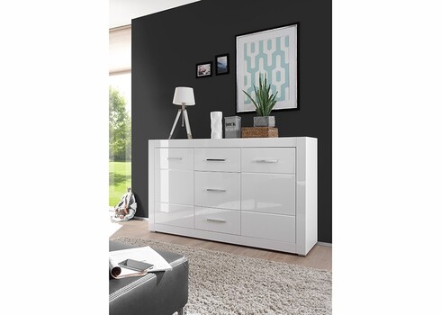 Kummut BIANCO valge läige, 164x42xH97 cm