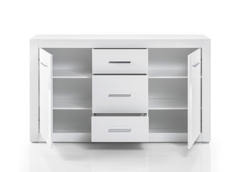 Kummut BIANCO valge läige, 164x42xH97 cm