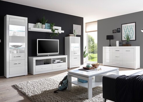 Kummut BIANCO valge läige, 164x42xH97 cm