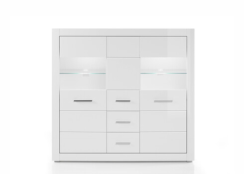 Kummut BIANCO valge läige, 149x42xH142 cm