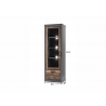 Vitriinkapp BROOKLYN pruun / hall, 65x40xH201 cm