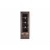 Vitriinkapp BROOKLYN pruun / hall, 65x40xH201 cm