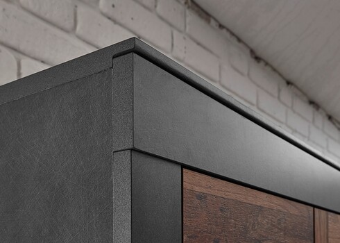 Vitriinkapp BROOKLYN pruun / hall, 65x40xH201 cm