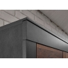Vitriinkapp BROOKLYN pruun / hall, 65x40xH201 cm