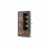 Vitriinkapp BROOKLYN pruun / hall, 97x40xH201 cm