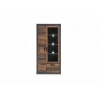 Vitriinkapp BROOKLYN pruun / hall, 97x40xH201 cm