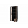 Vitriinkapp BROOKLYN pruun / hall, 97x40xH201 cm