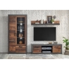 Vitriinkapp BROOKLYN pruun / hall, 97x40xH201 cm