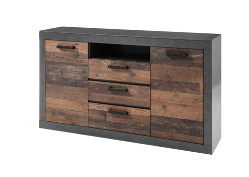 Kummut BROOKLYN pruun / hall, 55x45xH45 cm