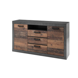 Kummut BROOKLYN pruun / hall, 55x45xH45 cm