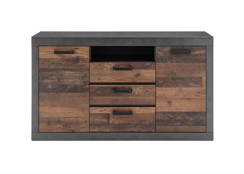 Kummut BROOKLYN pruun / hall, 55x45xH45 cm