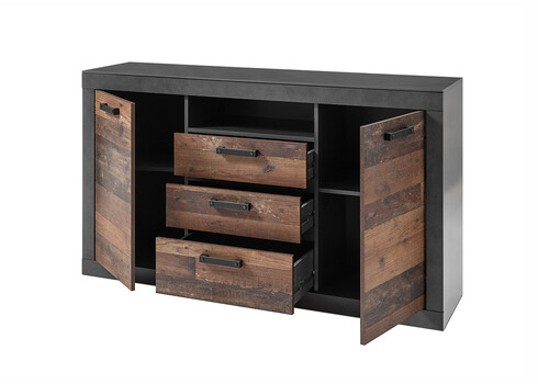 Kummut BROOKLYN pruun / hall, 55x45xH45 cm