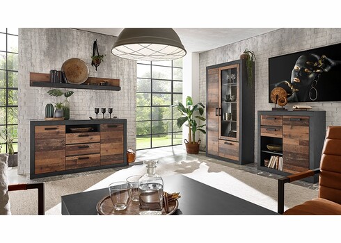 Kummut BROOKLYN pruun / hall, 55x45xH45 cm