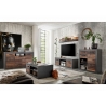 Kummut BROOKLYN pruun / hall, 92x40xH104 cm