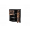 Kummut BROOKLYN pruun / hall, 92x40xH104 cm