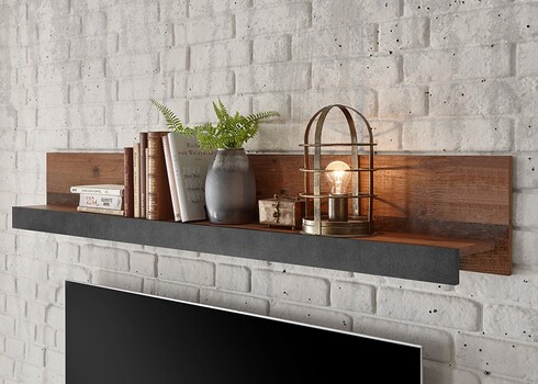 Seinariiul BROOKLYN pruun / hall, 153x18xH23 cm