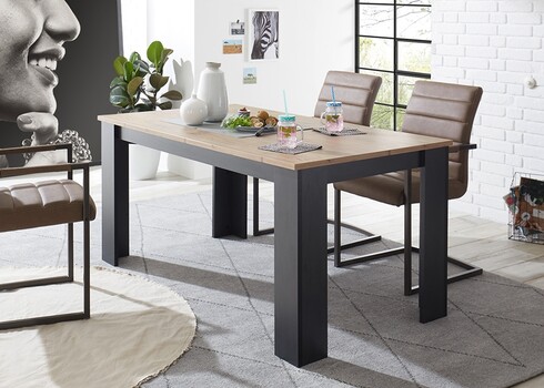 Söögilaud BRÜGGE kastan / hall, 158x90xH77 cm