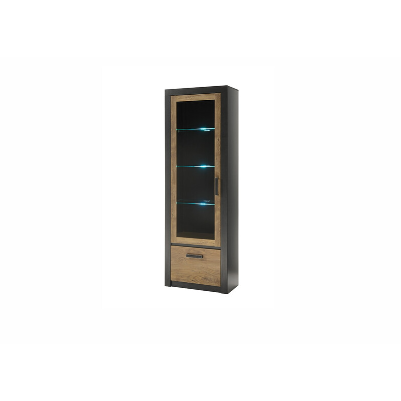 Vitriinkapp BRÜGGE kastan / hall, 67x35xH200 cm