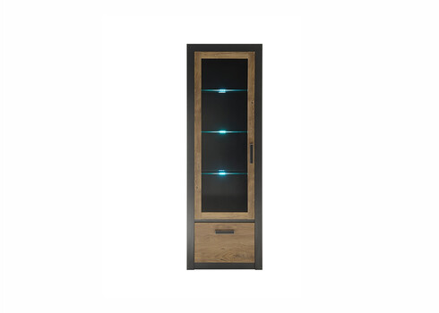 Vitriinkapp BRÜGGE kastan / hall, 67x35xH200 cm
