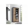 Vitriinkapp BRÜGGE kastan / hall, 97x35xH200 cm