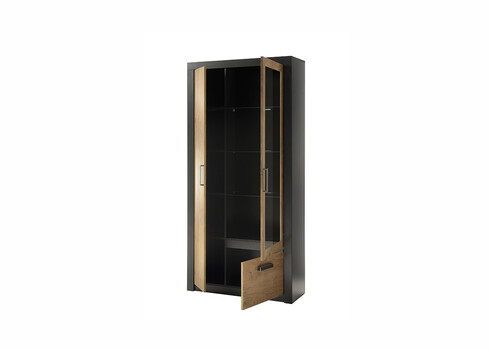 Vitriinkapp BRÜGGE kastan / hall, 97x35xH200 cm