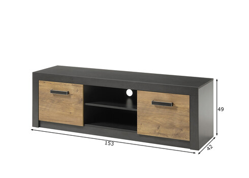 Tv-alus BRÜGGE kastan / pruun, 153x42xH49 cm