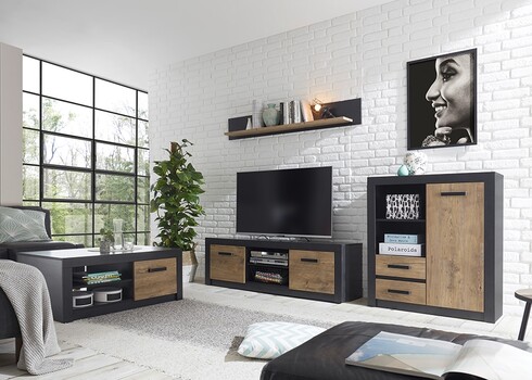 Kummut BRÜGGE kastan / hall, 92x35xH105 cm