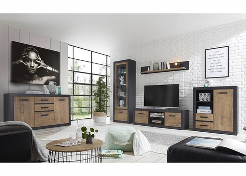 Kummut BRÜGGE kastan / hall, 153x42xH88 cm