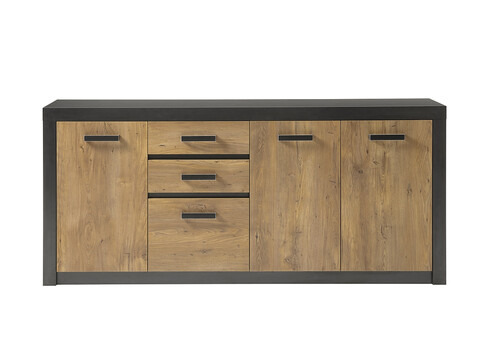 Kummut BRÜGGE kastan / hall, 198x42xH88 cm