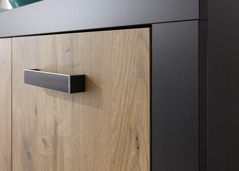 Kummut BRÜGGE kastan / hall, 198x42xH88 cm